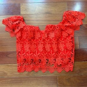 Yumi Kim Red Lace Hot Stuff Top *NWT*